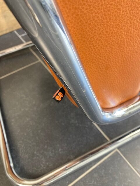 Gispen 407 fauteuil, chroom, cognac leder - Afbeelding 6