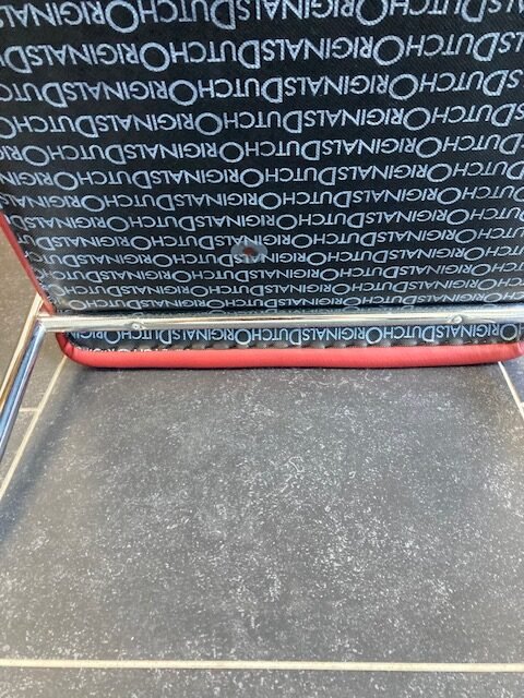 Gispen 414 fauteuil, chroom, bordeaux rood leder - Afbeelding 6