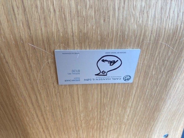 Carl Hansen & Son Dream fauteuil, eiken, lichtgrijs leder - Afbeelding 3