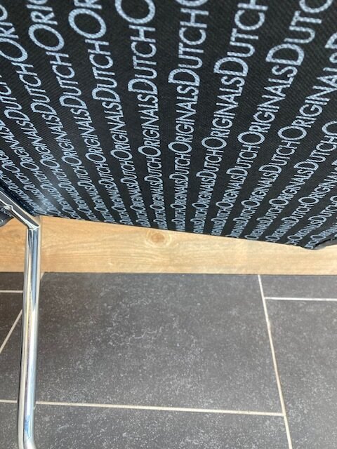 Gispen 414 fauteuil, chroom, donkergrijs leder - Afbeelding 5