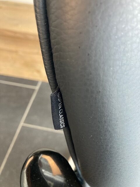 Gispen 414 fauteuil. chroom, zwart leder - Afbeelding 6