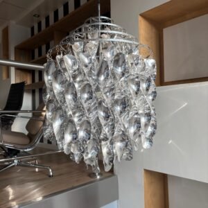 Verpan Spiral SP01 hanglamp , zilver diameter 45 cm
