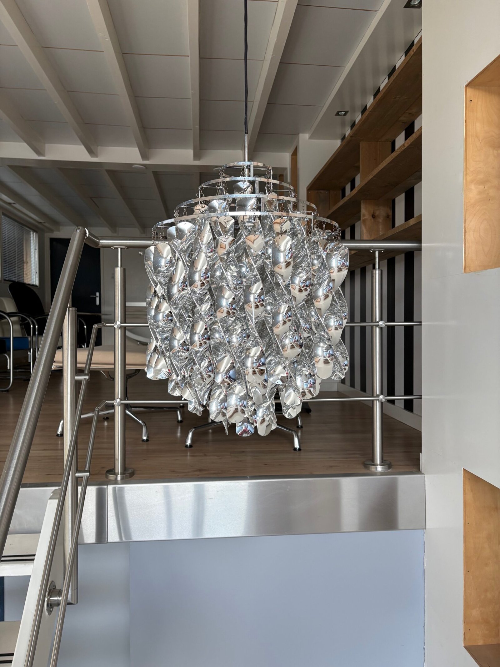 Verpan Spiral SP01 hanglamp , zilver diameter 45 cm - Afbeelding 2