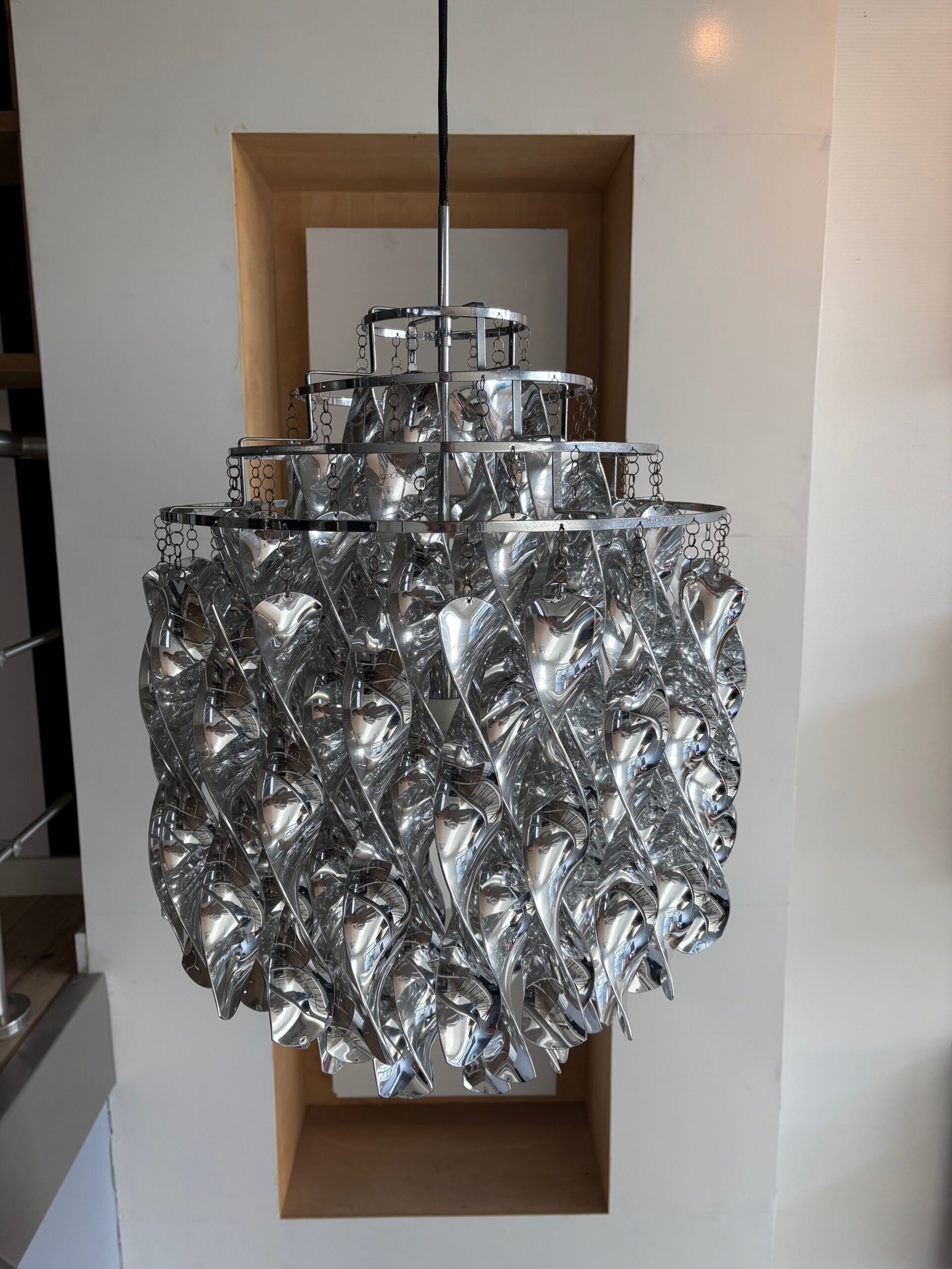 Verpan Spiral SP01 hanglamp , zilver diameter 45 cm - Afbeelding 3