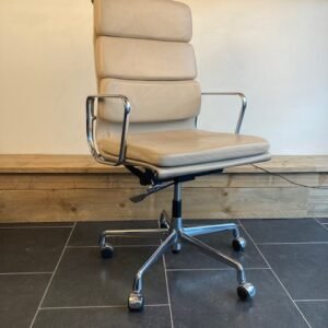 Vitra Eames EA 219 bureustoel, chroom, Premium leder
