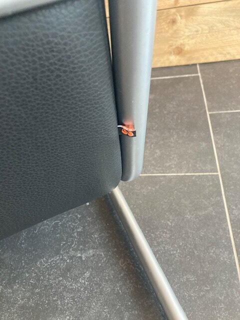 Gispen 407 fauteuil, zijdemat frame, zwart leder - Afbeelding 5