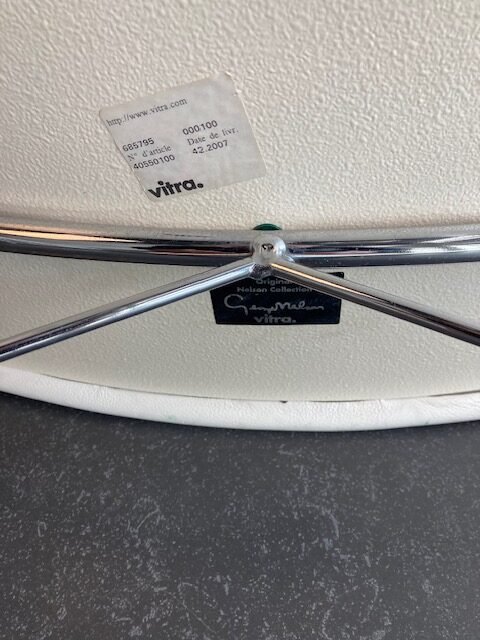 Vitra George Nelson Coconut Chair, wit leder - Afbeelding 5