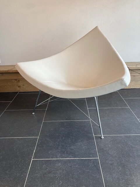Vitra George Nelson Coconut Chair, wit leder - Afbeelding 2