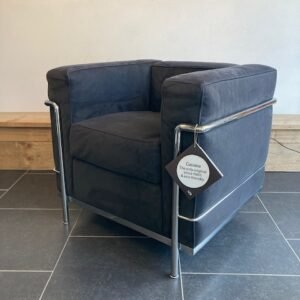 Cassina LC2 fauteuil, antraciet suede