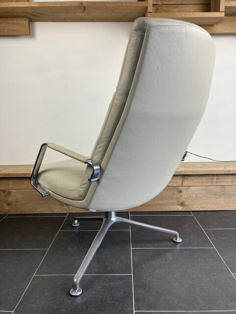 Walter Knoll Fabricius en Kastholm FK86 fauteuil, wit leder - Afbeelding 3