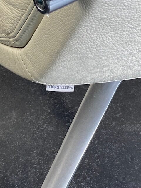 Walter Knoll Fabricius en Kastholm FK86 fauteuil, wit leder - Afbeelding 4