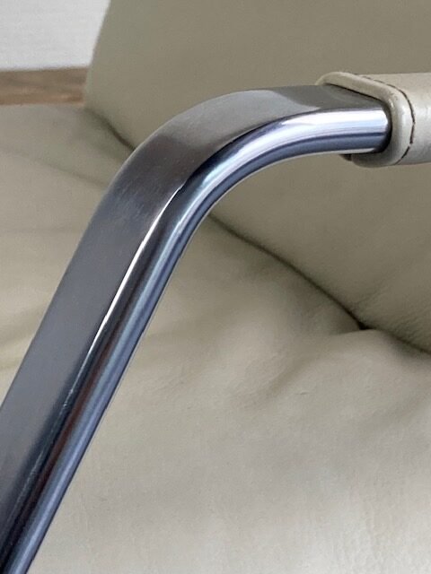 Walter Knoll Fabricius en Kastholm FK86 fauteuil, wit leder - Afbeelding 5