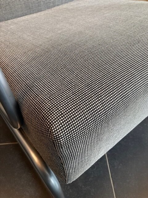 2 Gispen 407 fauteuils, zijdemat chroom. Ploegstof Accent - Afbeelding 3