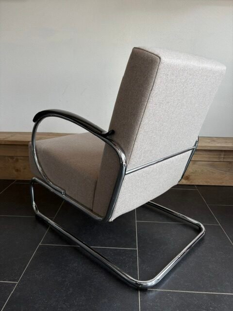Gispen 407 fauteuil, chroom, frame, beige Divina Melange - Afbeelding 5