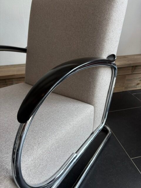Gispen 407 fauteuil, chroom, frame, beige Divina Melange - Afbeelding 6