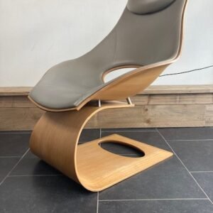 Carl Hansen & Son Dream Chair , eiken, grijs leder