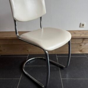 6 Dutch Originals GT1001 , chroom, roomwit leder